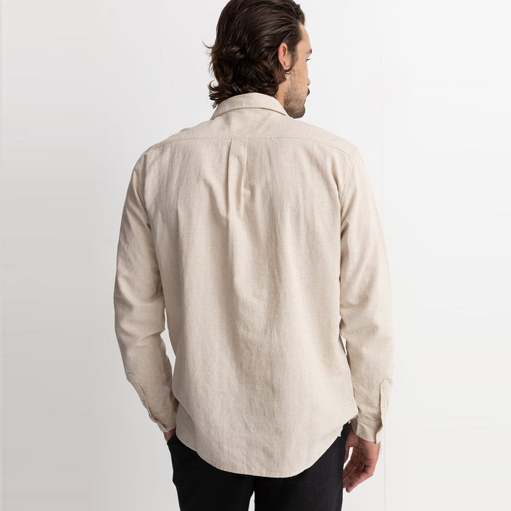 Rhythm Classic Linen LS Shirt - Sand