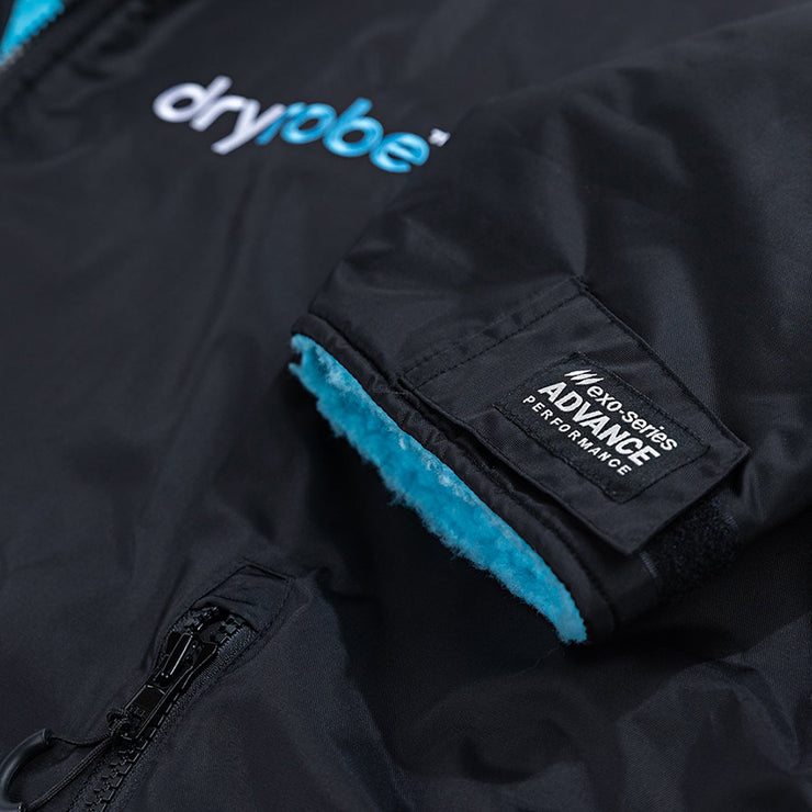 Dryrobe Advance Long Sleeve Change Robe V3 - Black/Blue