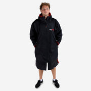 Dryrobe Advance Long Sleeve Change Robe V3 - Black/Red