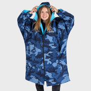 Dryrobe Advance Long Sleeve Change Robe V3 - Blue Camo/Blue