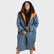 Dryrobe Advance Long Sleeve Change Robe V3 - Dark Grey/Orange