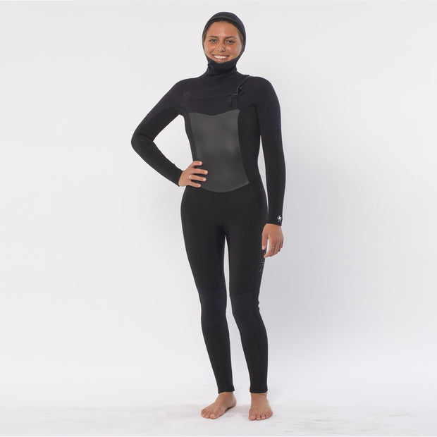 Sisstr Women's 7 Seas 6/5 Hooded Wetsuit - Black Heather