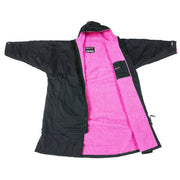Dryrobe Long Sleeve Change Robe - Black/Pink
