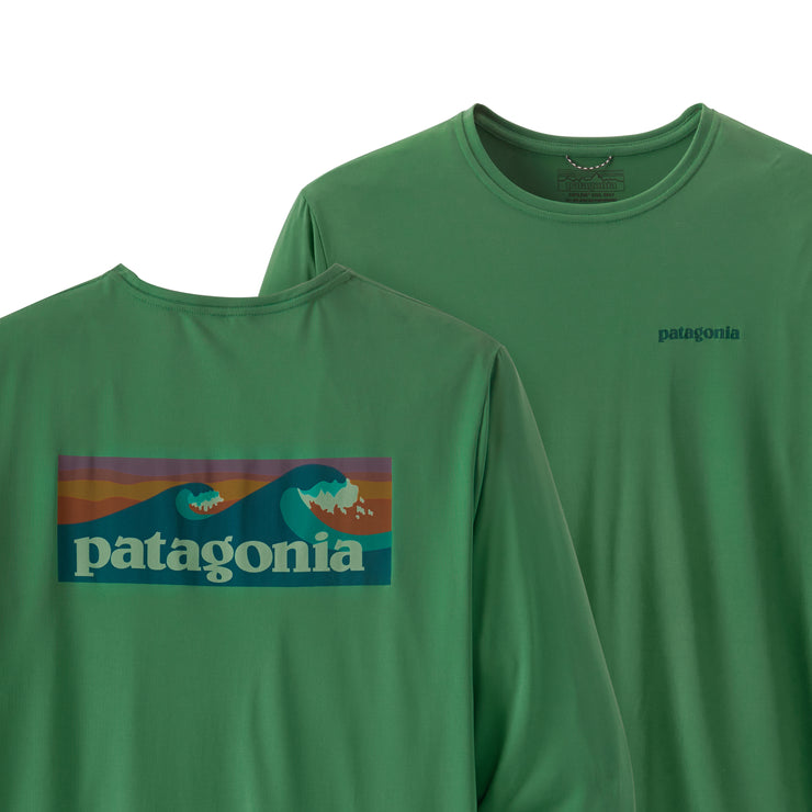 Patagonia Men's Long-Sleeved Capilene® Cool Daily Graphic Shirt - Eelgrass Green