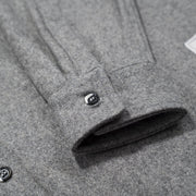 Anián Women's Melton Wool Shirt - Light Grey